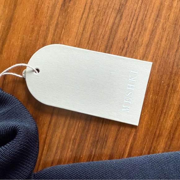 Meshki Louisa High Neck Knit Black Maxi Dress Backless Small - Picture 10 of 15